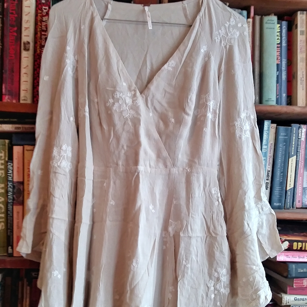 Free People Jasmine Bell Angel Sleeve Mini Dress 2